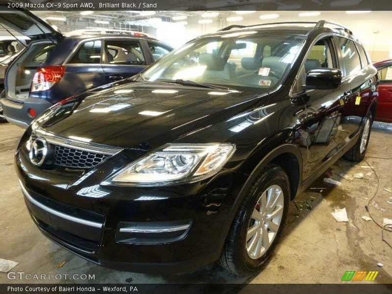 Brilliant Black / Sand 2009 Mazda CX-9 Sport AWD