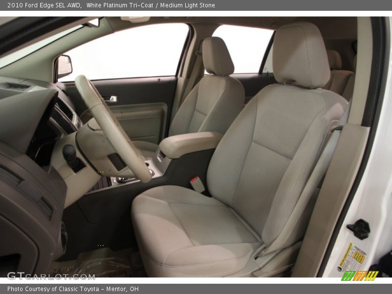 White Platinum Tri-Coat / Medium Light Stone 2010 Ford Edge SEL AWD