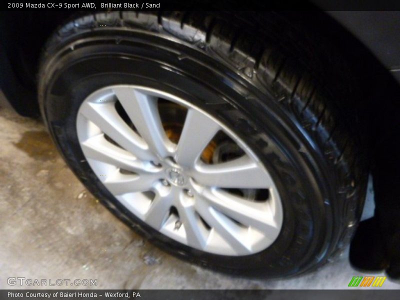 Brilliant Black / Sand 2009 Mazda CX-9 Sport AWD