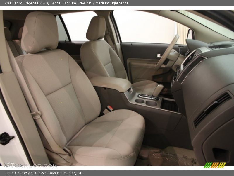 White Platinum Tri-Coat / Medium Light Stone 2010 Ford Edge SEL AWD