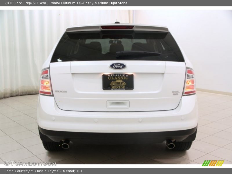 White Platinum Tri-Coat / Medium Light Stone 2010 Ford Edge SEL AWD