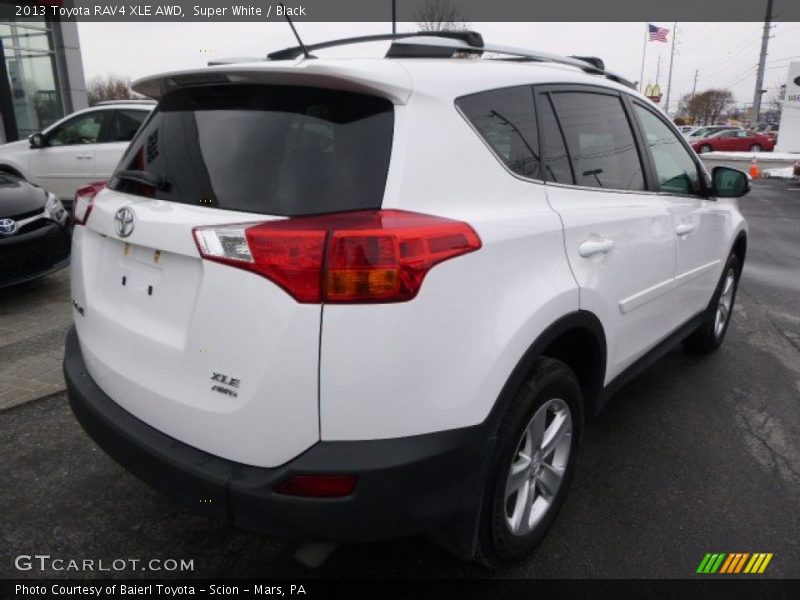Super White / Black 2013 Toyota RAV4 XLE AWD