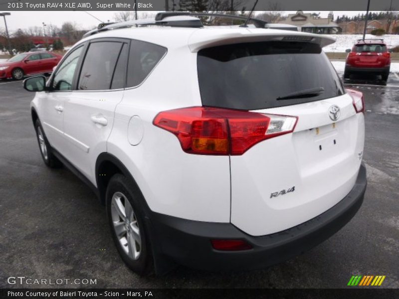 Super White / Black 2013 Toyota RAV4 XLE AWD