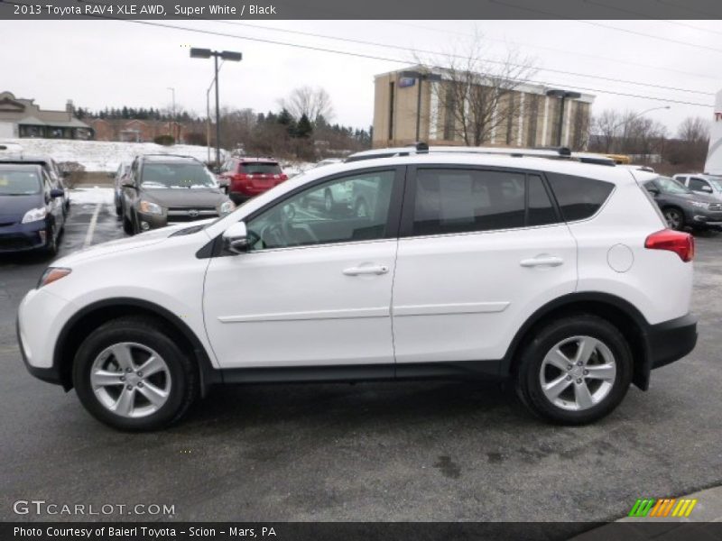 Super White / Black 2013 Toyota RAV4 XLE AWD