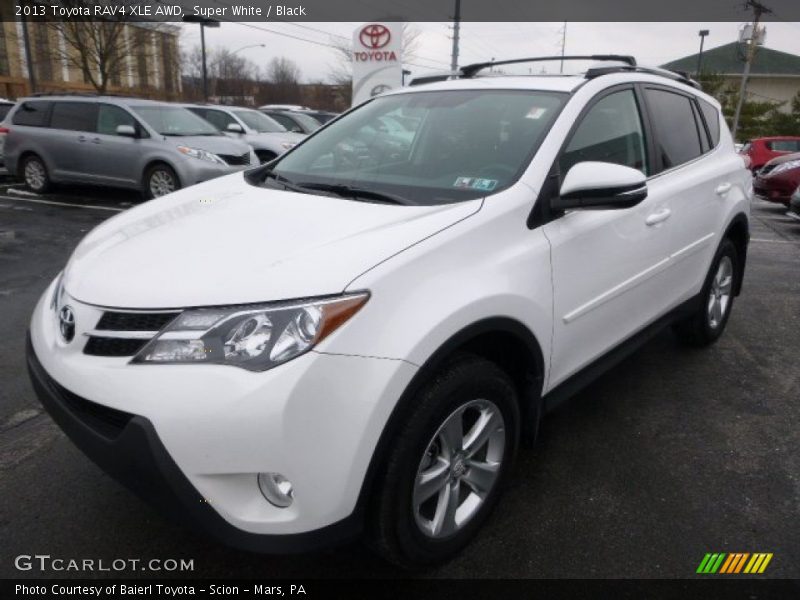 Super White / Black 2013 Toyota RAV4 XLE AWD
