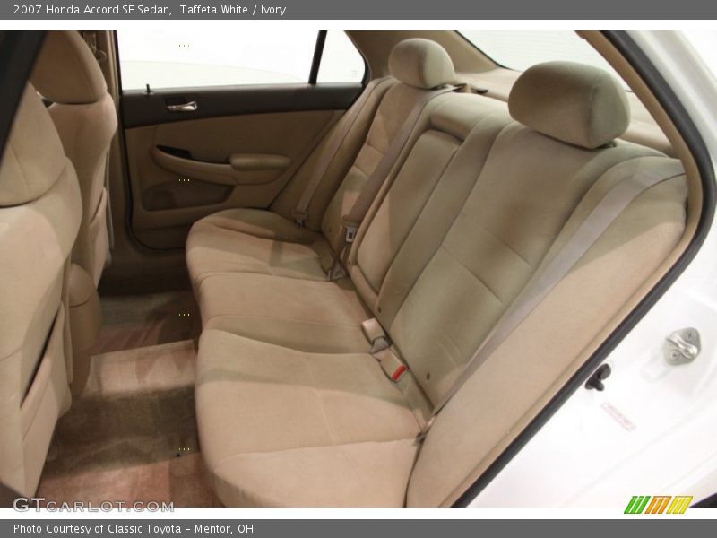 Rear Seat of 2007 Accord SE Sedan