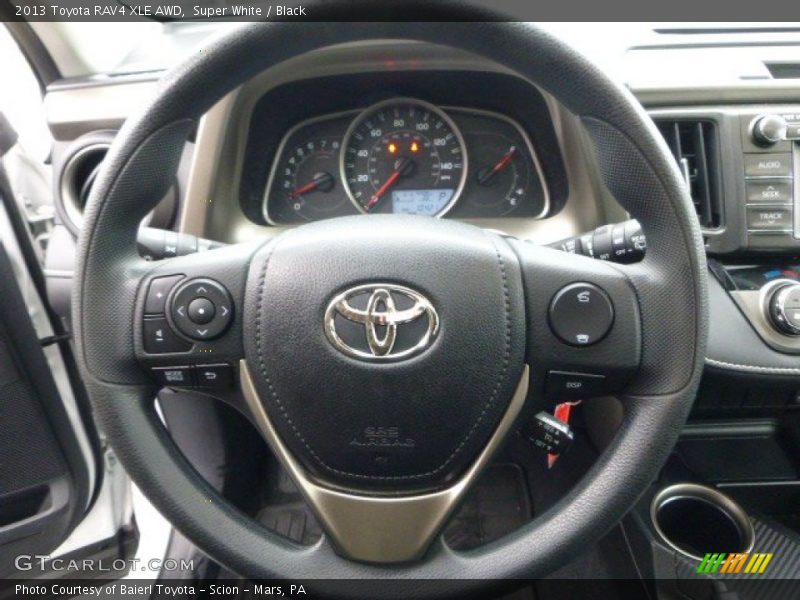 Super White / Black 2013 Toyota RAV4 XLE AWD