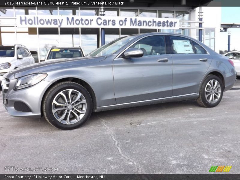 Paladium Silver Metallic / Black 2015 Mercedes-Benz C 300 4Matic