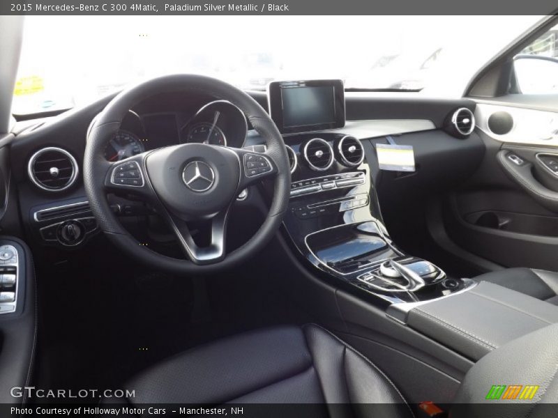Paladium Silver Metallic / Black 2015 Mercedes-Benz C 300 4Matic