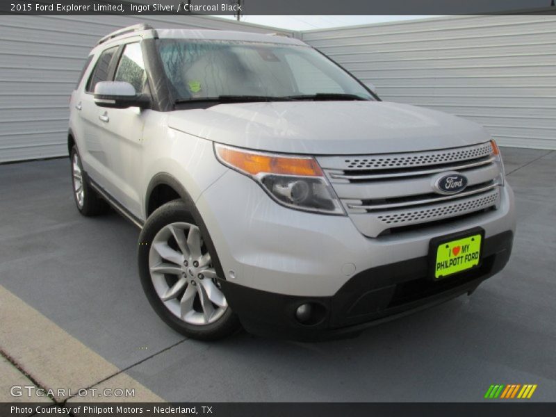 Ingot Silver / Charcoal Black 2015 Ford Explorer Limited