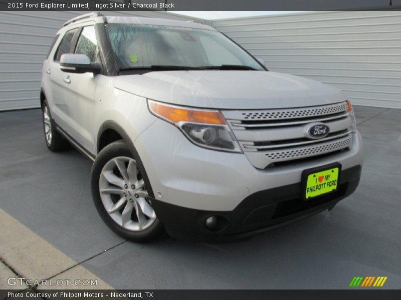 Ingot Silver / Charcoal Black 2015 Ford Explorer Limited