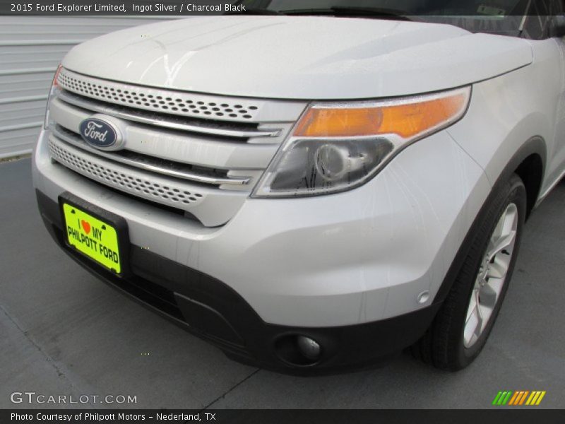 Ingot Silver / Charcoal Black 2015 Ford Explorer Limited