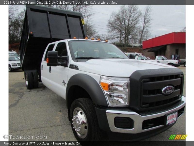 Oxford White / Steel 2015 Ford F450 Super Duty XL Crew Cab Dump Truck 4x4