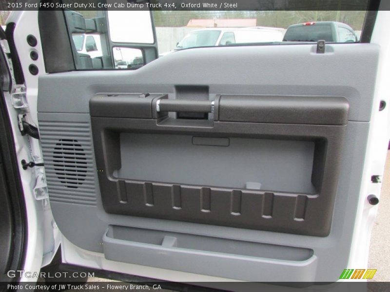 Oxford White / Steel 2015 Ford F450 Super Duty XL Crew Cab Dump Truck 4x4