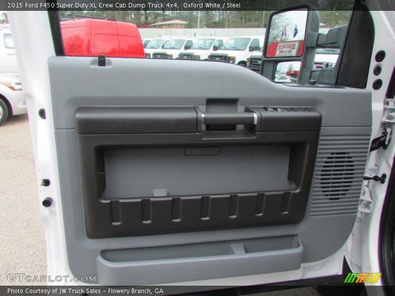 Oxford White / Steel 2015 Ford F450 Super Duty XL Crew Cab Dump Truck 4x4
