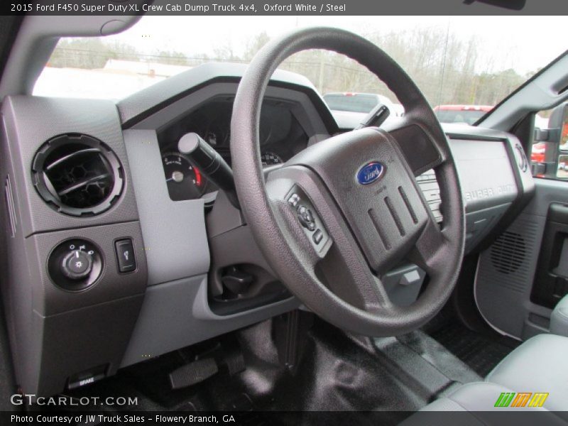 Oxford White / Steel 2015 Ford F450 Super Duty XL Crew Cab Dump Truck 4x4