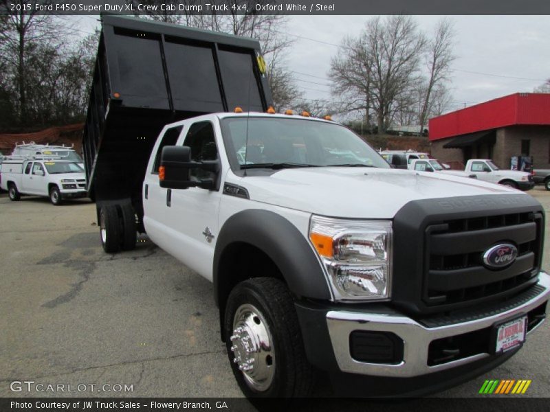 Oxford White / Steel 2015 Ford F450 Super Duty XL Crew Cab Dump Truck 4x4