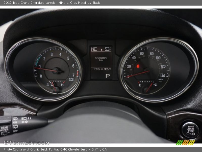 Mineral Gray Metallic / Black 2012 Jeep Grand Cherokee Laredo