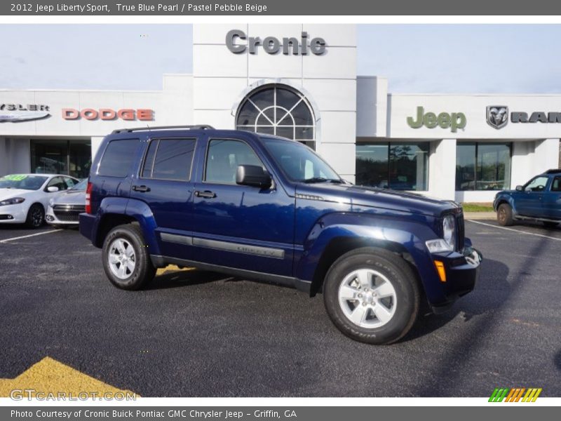 True Blue Pearl / Pastel Pebble Beige 2012 Jeep Liberty Sport