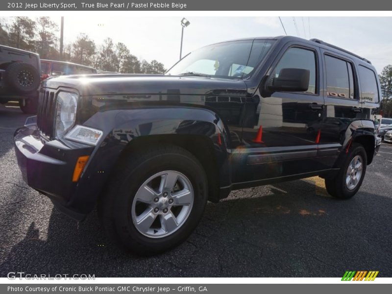 True Blue Pearl / Pastel Pebble Beige 2012 Jeep Liberty Sport