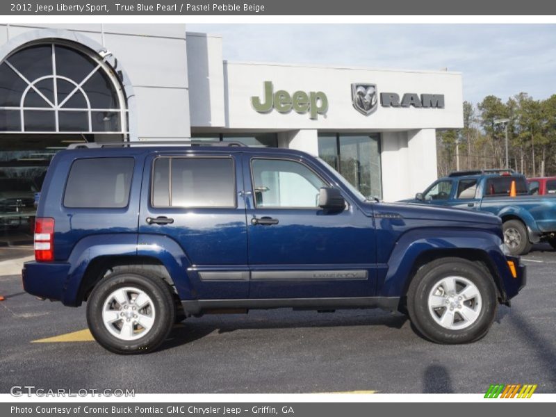 True Blue Pearl / Pastel Pebble Beige 2012 Jeep Liberty Sport