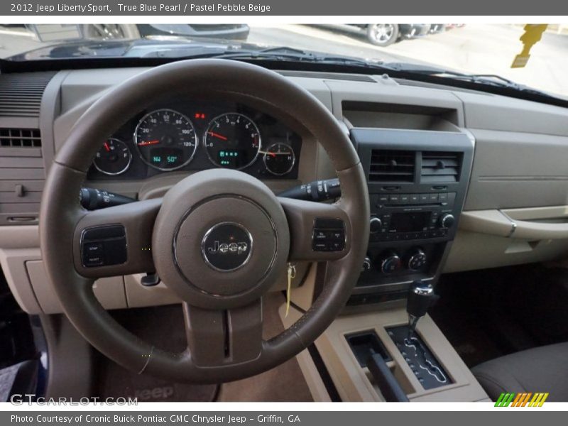 True Blue Pearl / Pastel Pebble Beige 2012 Jeep Liberty Sport