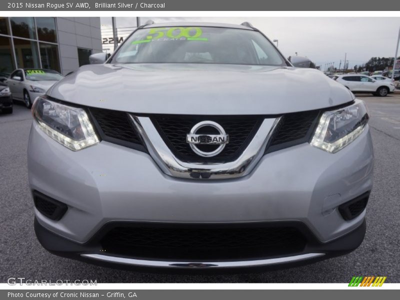 Brilliant Silver / Charcoal 2015 Nissan Rogue SV AWD