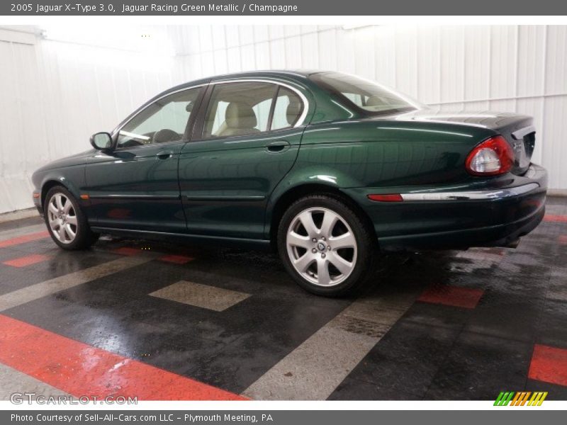 Jaguar Racing Green Metallic / Champagne 2005 Jaguar X-Type 3.0