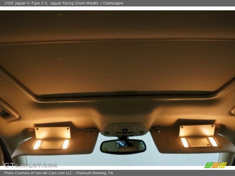Jaguar Racing Green Metallic / Champagne 2005 Jaguar X-Type 3.0