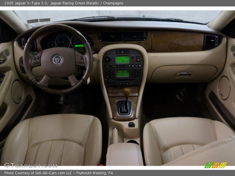 Jaguar Racing Green Metallic / Champagne 2005 Jaguar X-Type 3.0