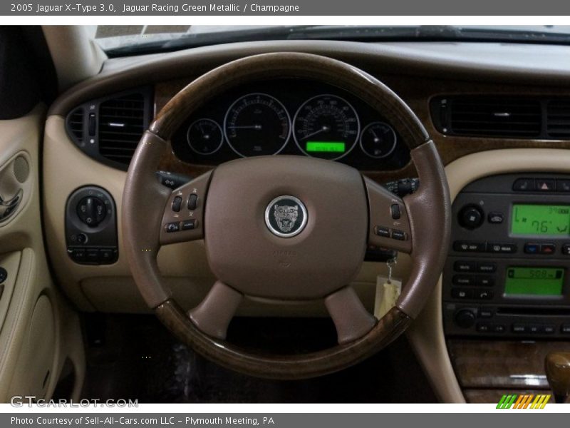 Jaguar Racing Green Metallic / Champagne 2005 Jaguar X-Type 3.0