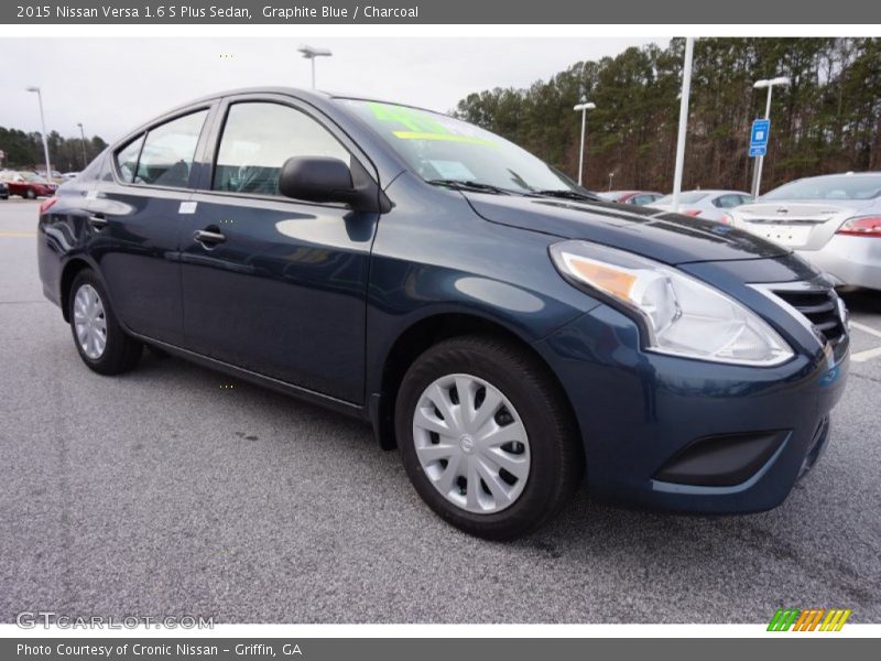 Graphite Blue / Charcoal 2015 Nissan Versa 1.6 S Plus Sedan