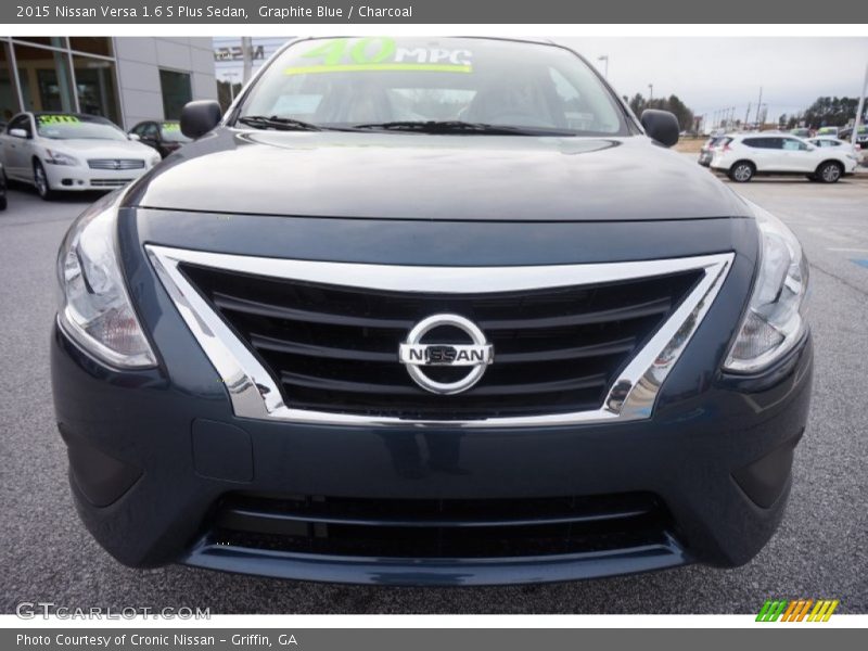 Graphite Blue / Charcoal 2015 Nissan Versa 1.6 S Plus Sedan