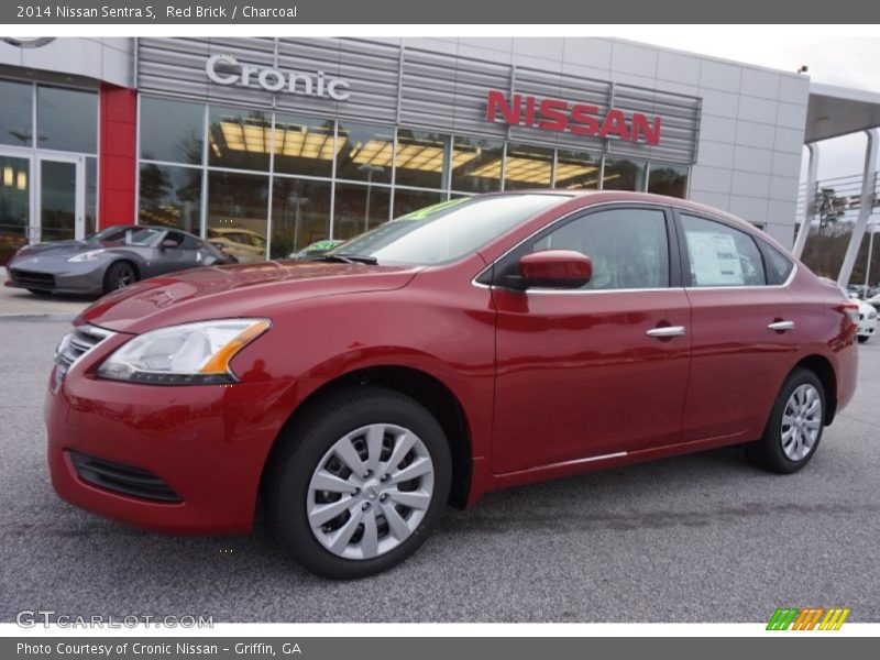 Red Brick / Charcoal 2014 Nissan Sentra S