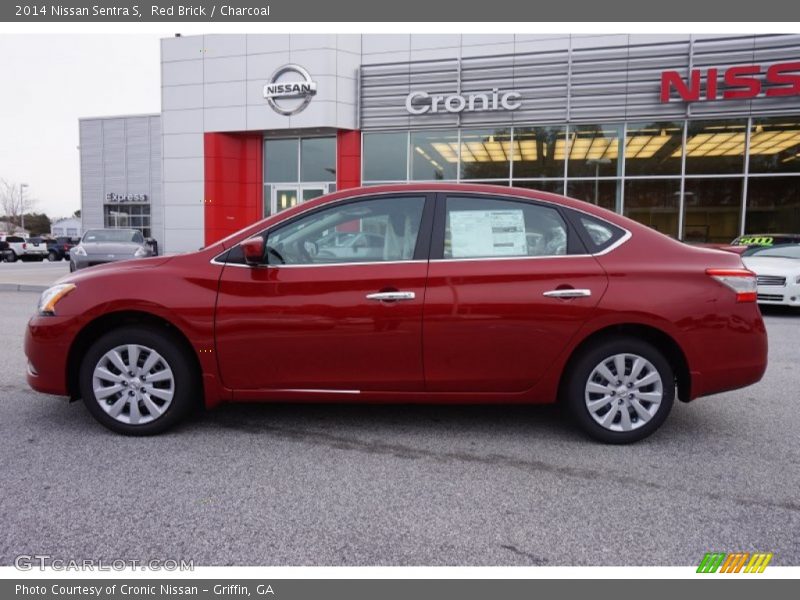 Red Brick / Charcoal 2014 Nissan Sentra S