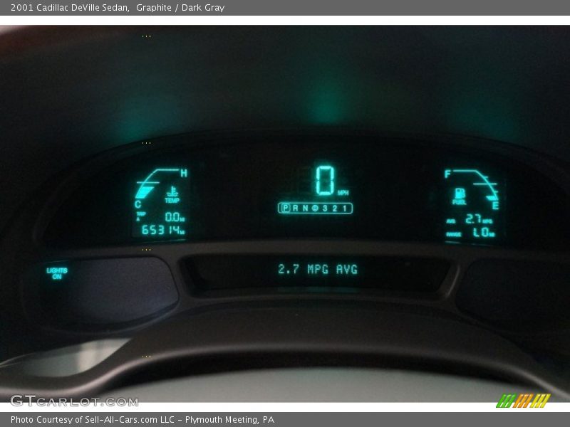 Graphite / Dark Gray 2001 Cadillac DeVille Sedan