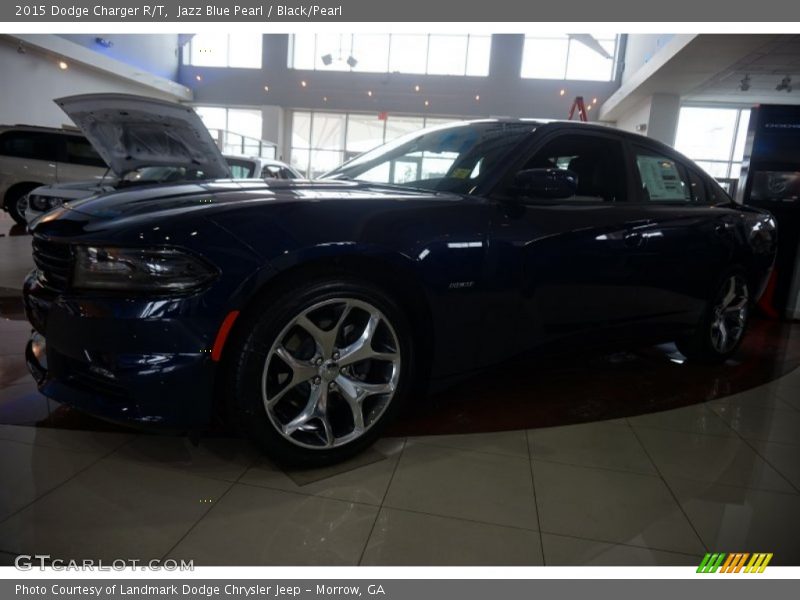 Jazz Blue Pearl / Black/Pearl 2015 Dodge Charger R/T