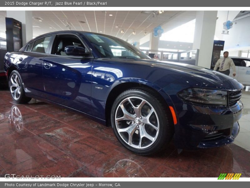 Jazz Blue Pearl / Black/Pearl 2015 Dodge Charger R/T