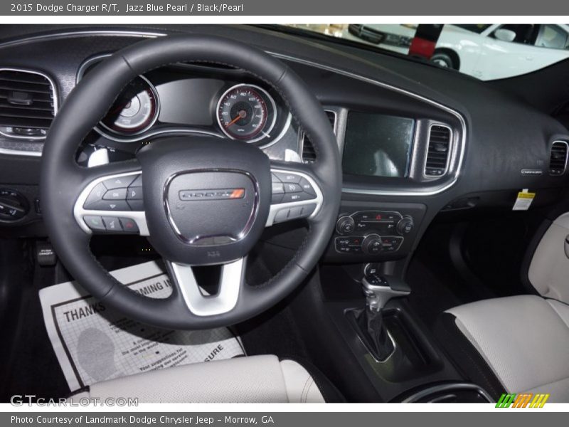 Jazz Blue Pearl / Black/Pearl 2015 Dodge Charger R/T