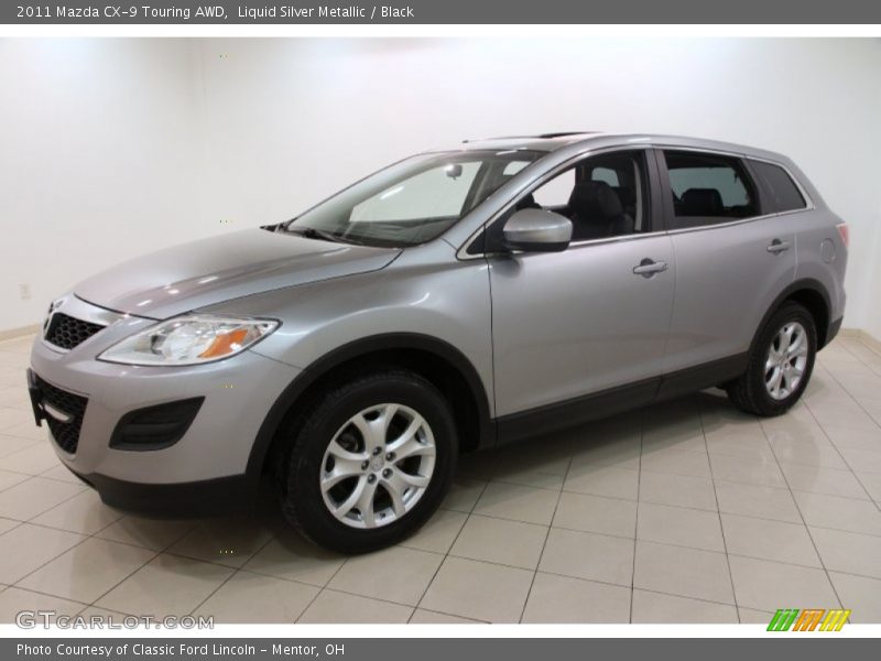 Liquid Silver Metallic / Black 2011 Mazda CX-9 Touring AWD