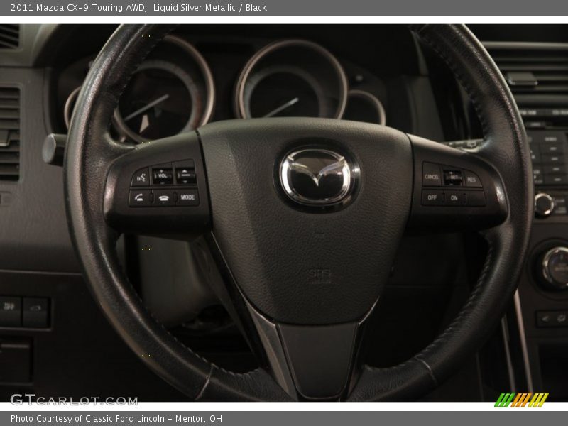 Liquid Silver Metallic / Black 2011 Mazda CX-9 Touring AWD