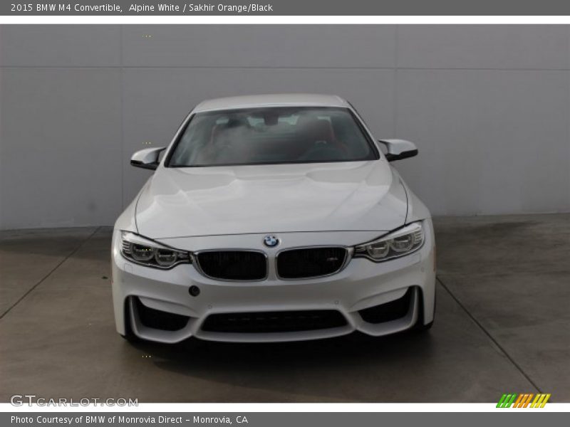Alpine White / Sakhir Orange/Black 2015 BMW M4 Convertible