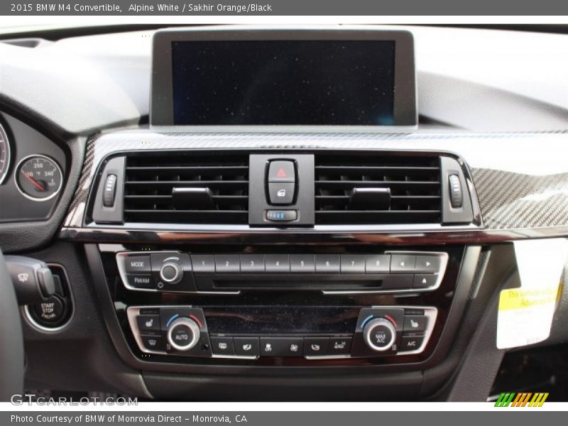 Alpine White / Sakhir Orange/Black 2015 BMW M4 Convertible