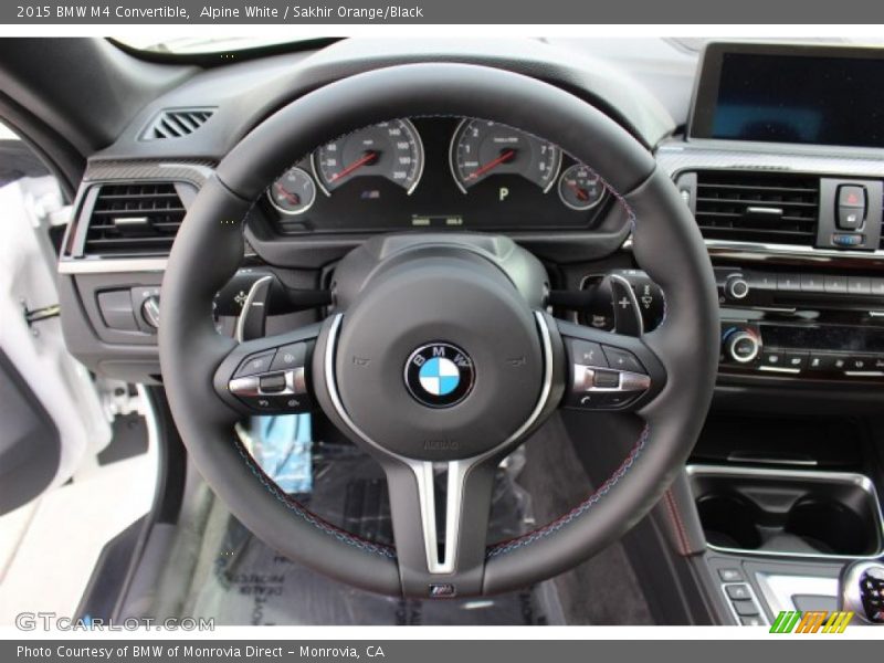 Alpine White / Sakhir Orange/Black 2015 BMW M4 Convertible