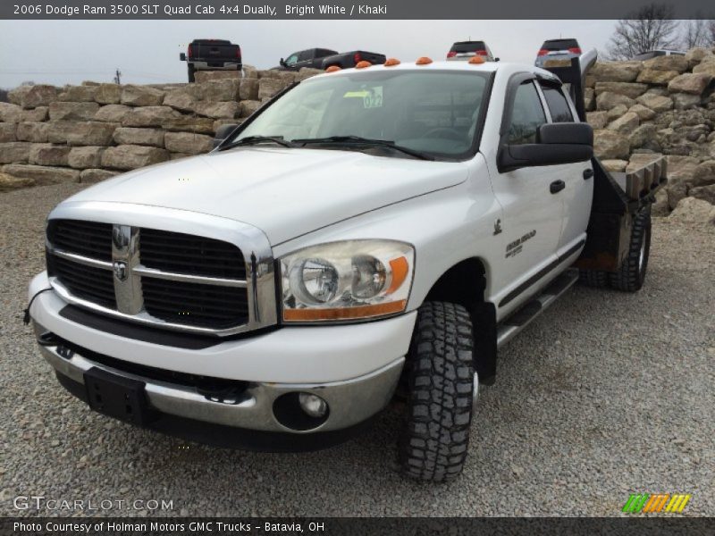 Bright White / Khaki 2006 Dodge Ram 3500 SLT Quad Cab 4x4 Dually