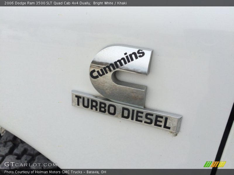 Bright White / Khaki 2006 Dodge Ram 3500 SLT Quad Cab 4x4 Dually