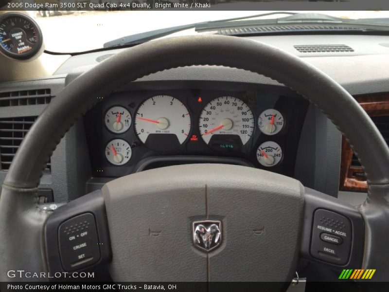 Bright White / Khaki 2006 Dodge Ram 3500 SLT Quad Cab 4x4 Dually