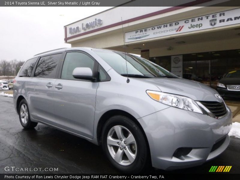 Silver Sky Metallic / Light Gray 2014 Toyota Sienna LE