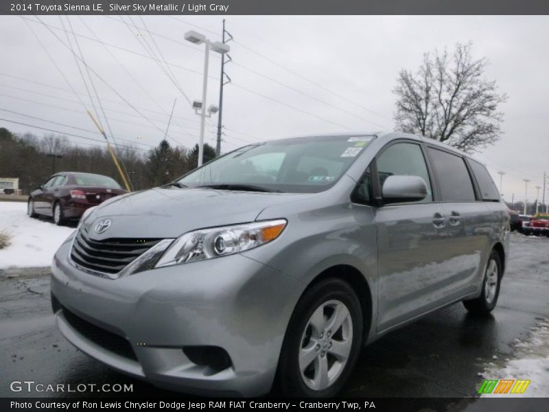 Silver Sky Metallic / Light Gray 2014 Toyota Sienna LE