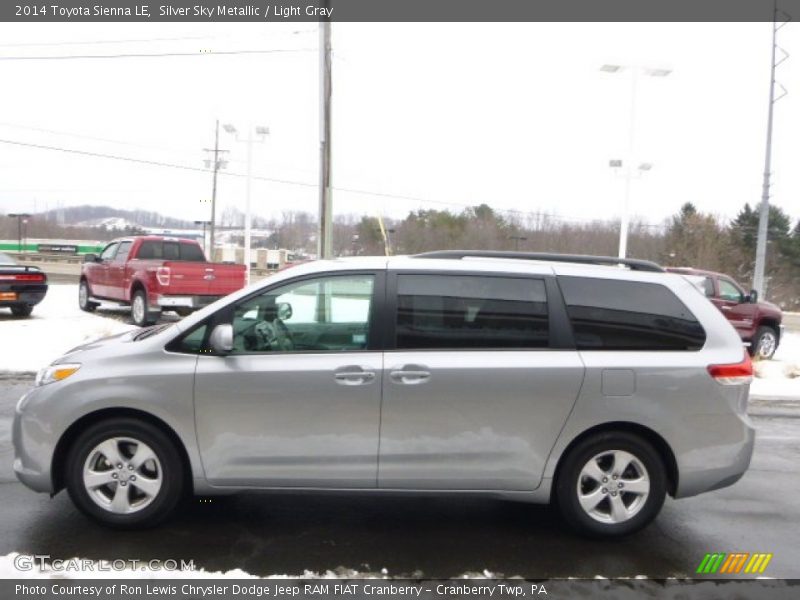 Silver Sky Metallic / Light Gray 2014 Toyota Sienna LE